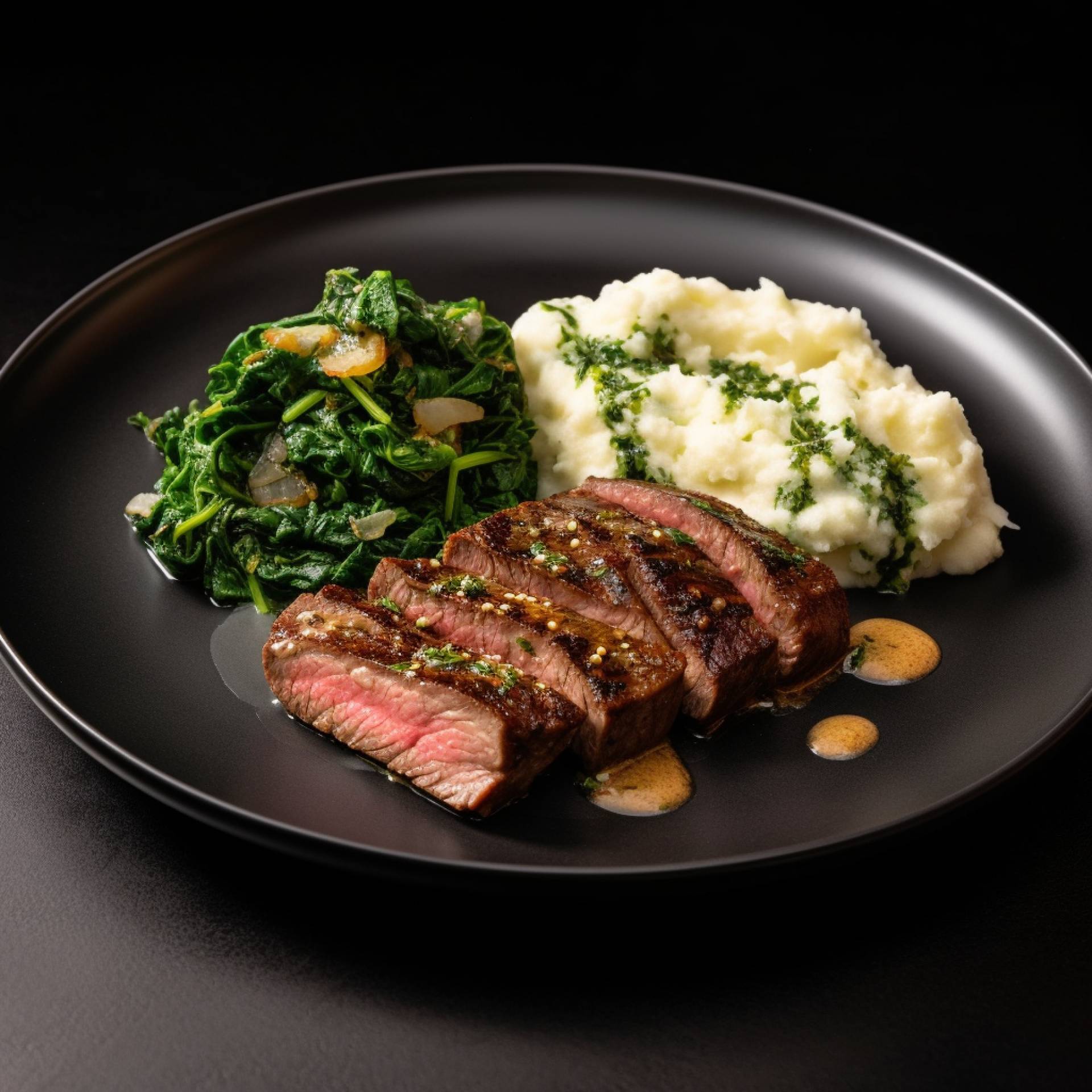 Grilled Chimichurri Grass Fed Steak with Bliss Mashed Potatoes: