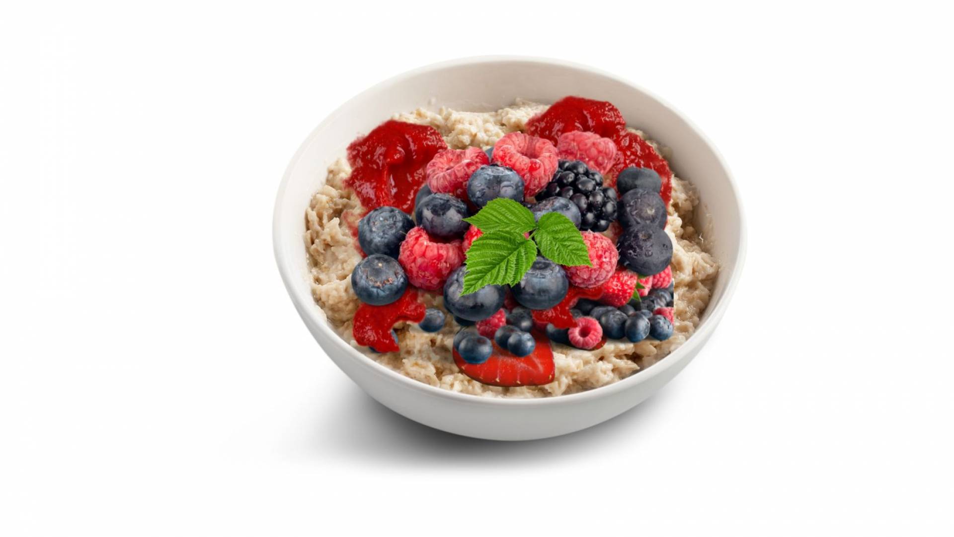 Berry Blast Protein Oatmeal with Scramble Eggs
