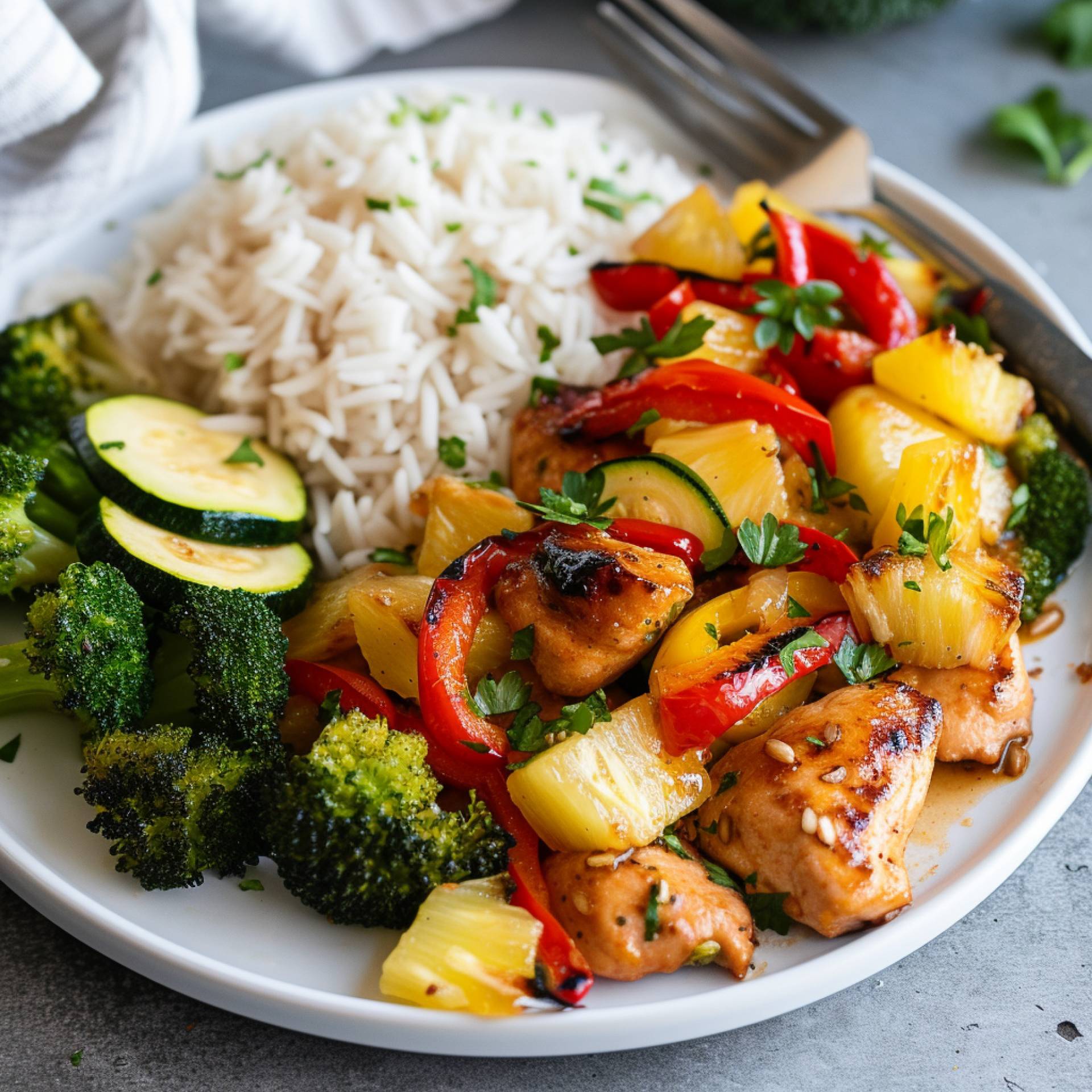 Tropical Island Chicken with Basmati Rice