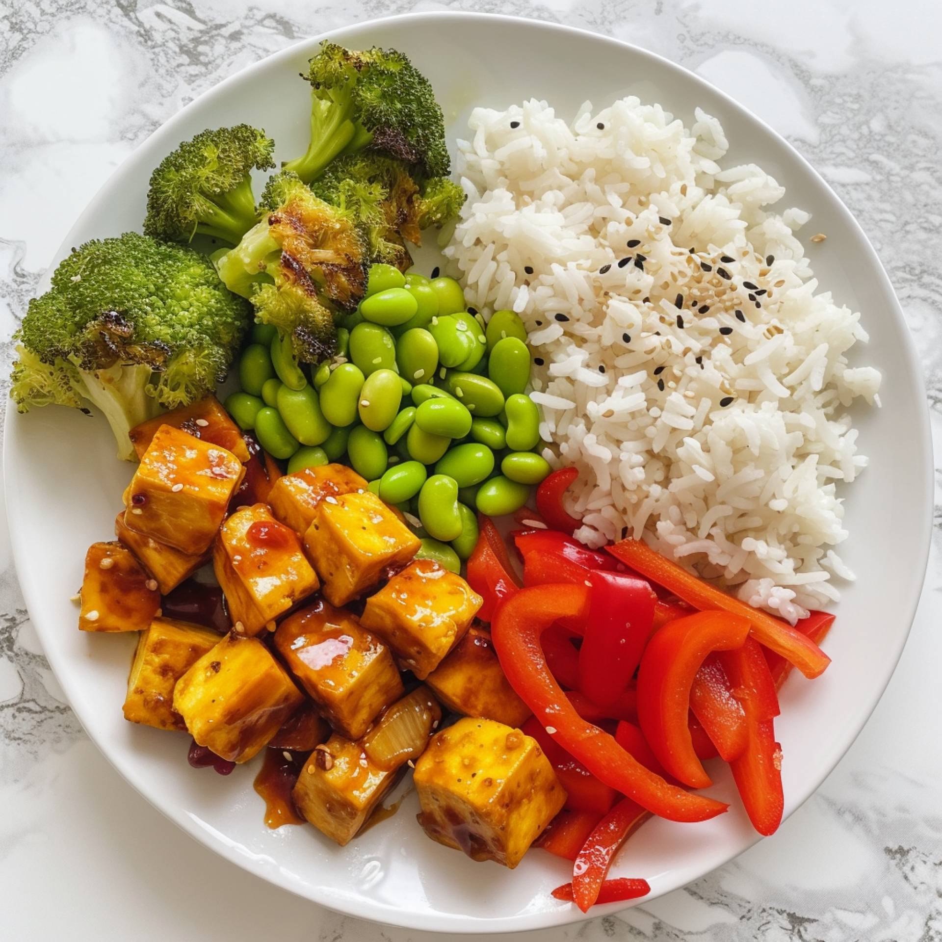 Protein Packed Spicy Mango Tofu