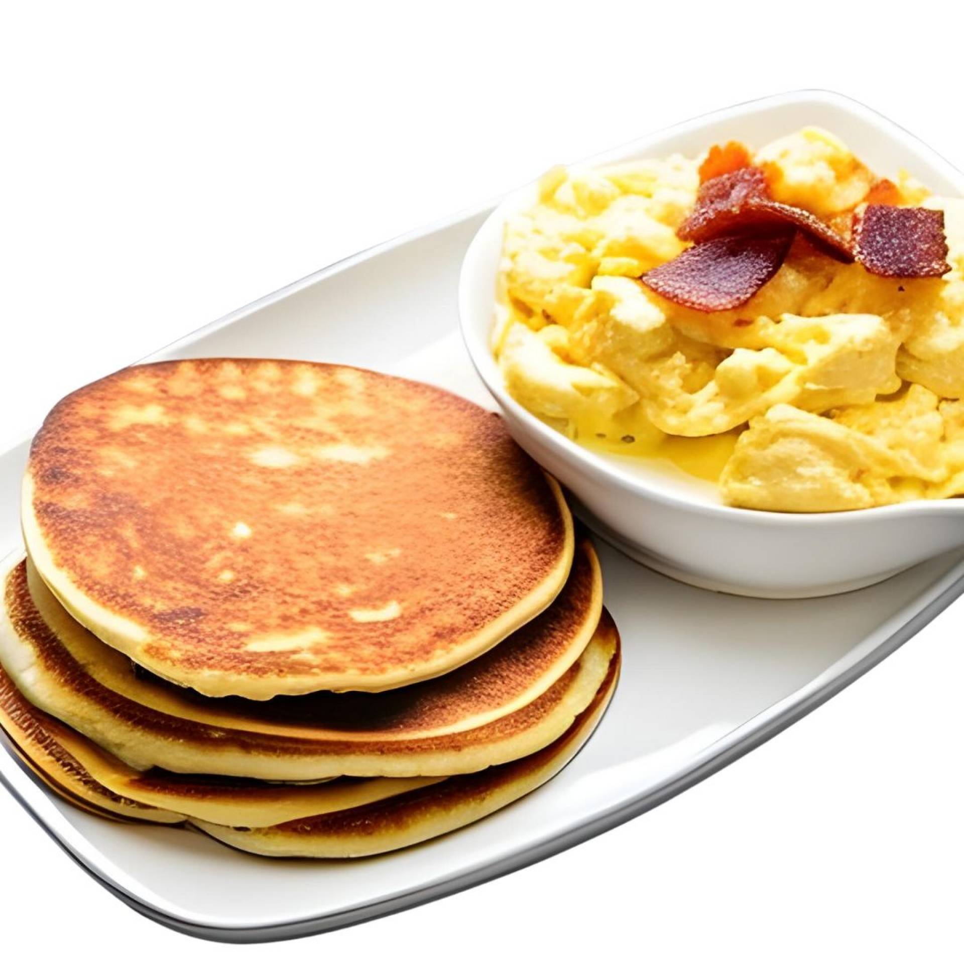 Protein Pancakes with Scramble Eggs